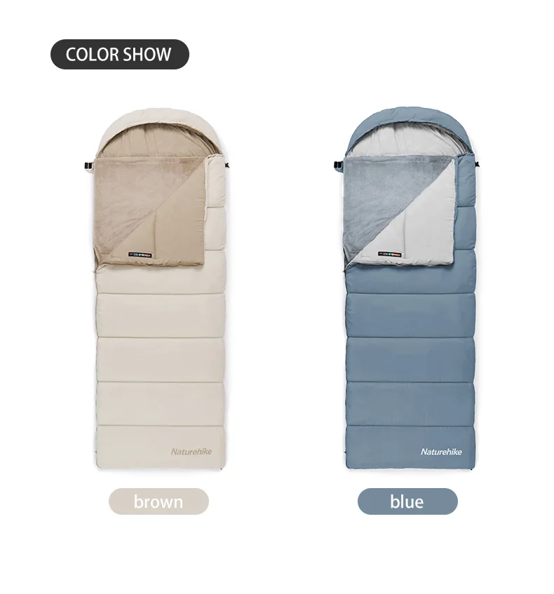 Naturehike Warm Heated Winter Camping Bag Envelope Cotton Sleeping Bag