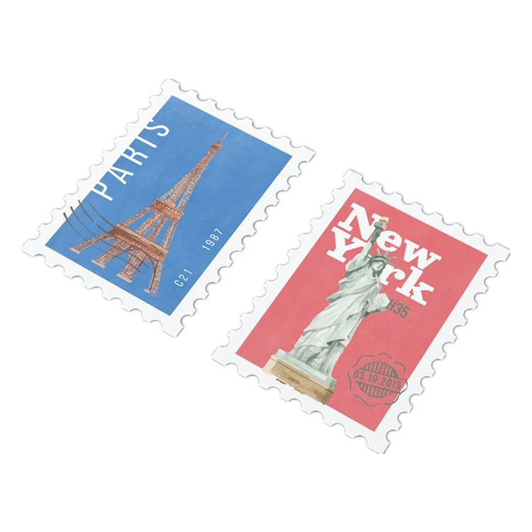 Cartoon Stamp Sticker Custom Address Mail Label Postcard Sticker