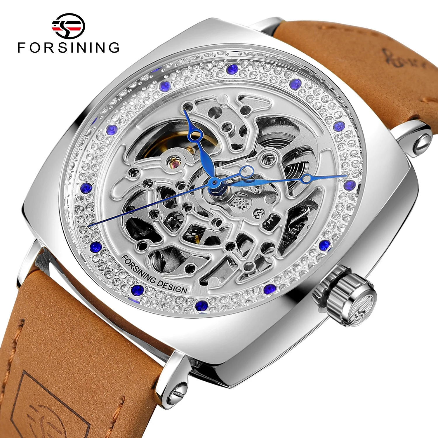 Forsining Genuine Leather Strap Wrist Watch Luxury Automatic