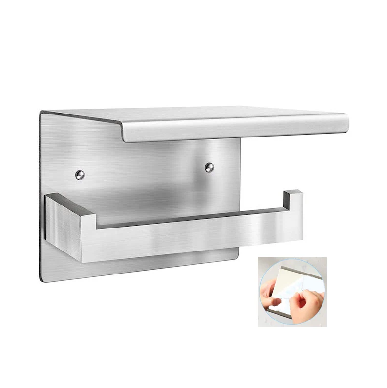 Portarrollos De Papel Higiénico De Pared Para Baño, Acero Inoxidable Sus304 Dorado Cepillado 89515863