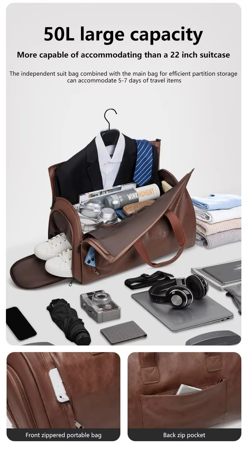 in Convertible Trolley Business Garment Duffel Bags