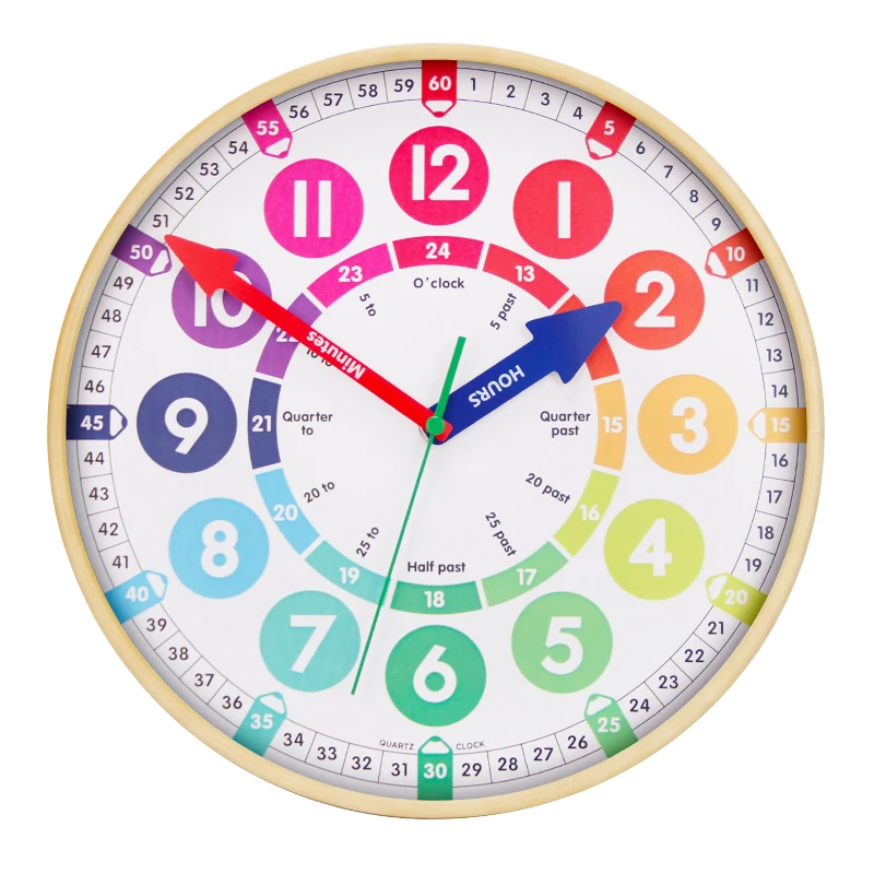 Colorful Learning Clock For Kids Study Children's Teaching Clock ...