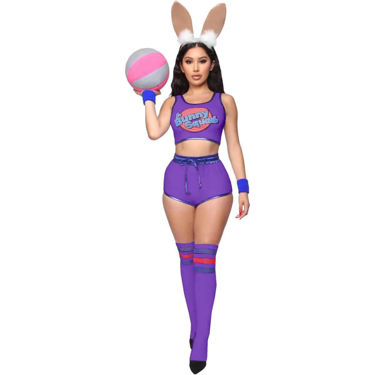 Space Lola Bunny Rabbit Cosplay Costume Rabbit Bunny Jam Costumes Women  Girls Halloween Party Clothes Tops Shorts Outfit Set| Alibaba.com