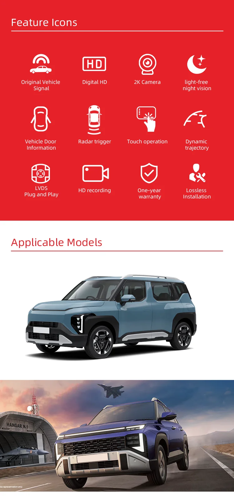 Wemaer 3D 360 Degree Car Camera Vehicle Blind Spot Monitoring 4 Way Recording All in One Decoder for Kia Syros Hyundai Venue manufacture