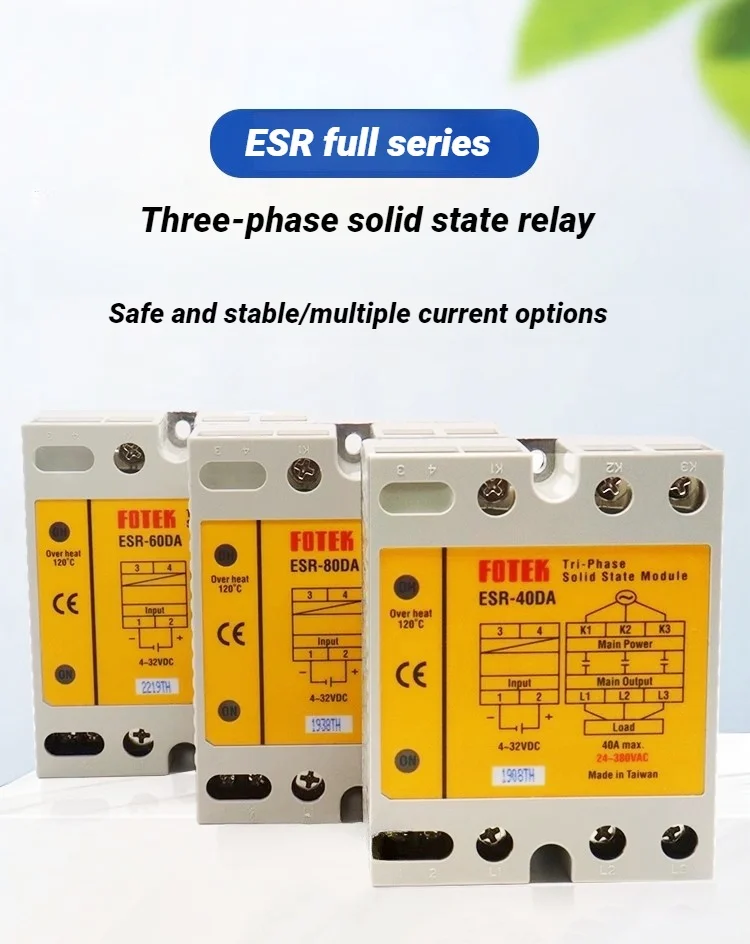 Fotek Esr-40da Three Phase High Power Solid State Module With Zero ...
