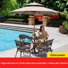 4 Teslin chair 1 carbon steel round table D70cm 1 patio umbrella
