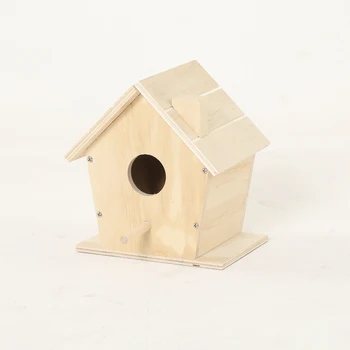 Customized DIY for kids wood love bird cage house DIY small birds house