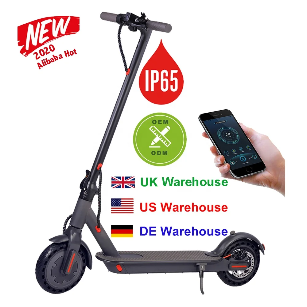 2021 iEZway China Factory New Product UK EU Warehouse Scooter Electric Foldable With 2 Ruedas