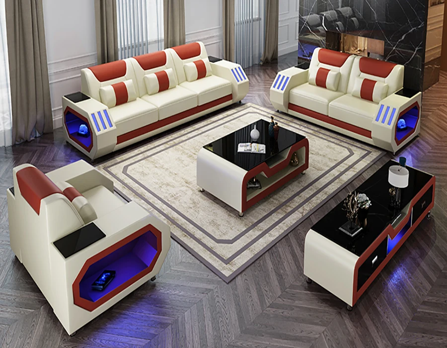 Living Room Furniture Sofa Set Modern Couch Sets Leather Luxury Comfort Designs Home Furniture