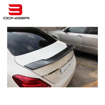 Glossy Black Carbon Rear Spoiler Wing For Mercedes Benz E-Class W213 (E200, E260, E300) 2016-2022 - ABS Plastic Ducktail Trunk Lid Lip