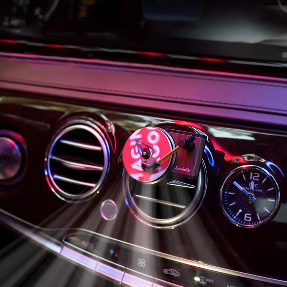 cooles design-plattenspieler auto parfüm plattenspieler auto duft lufter  frischer aroma im auto mit 3pcs ersetzen festes parfüm