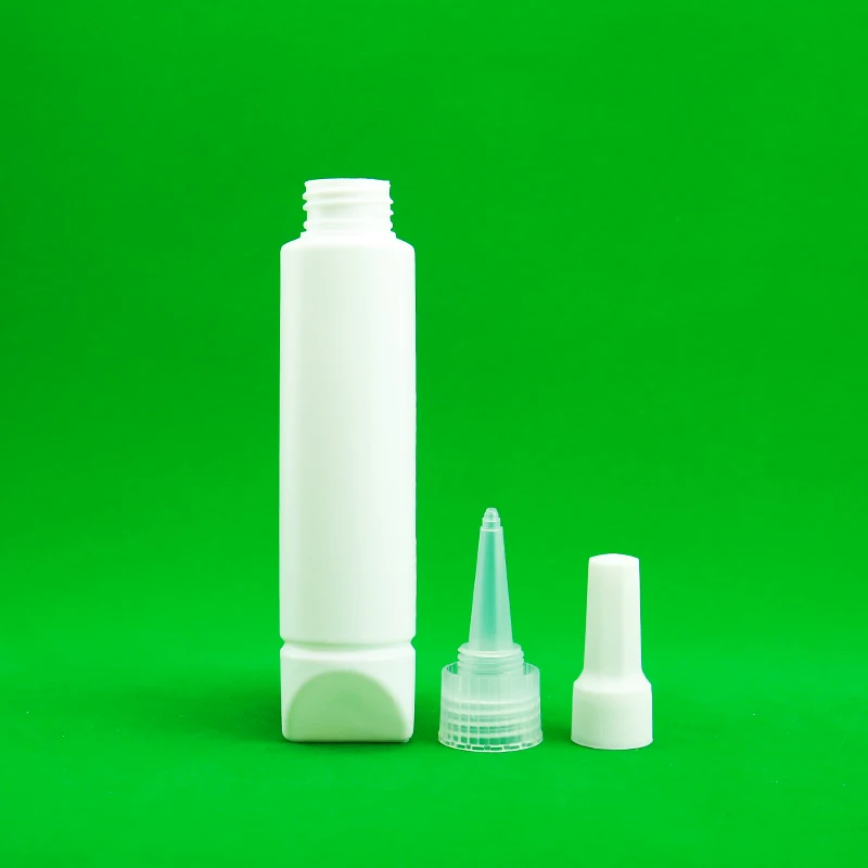 50ml 250ml HDPE Flat Plastic Threadlocker bottle