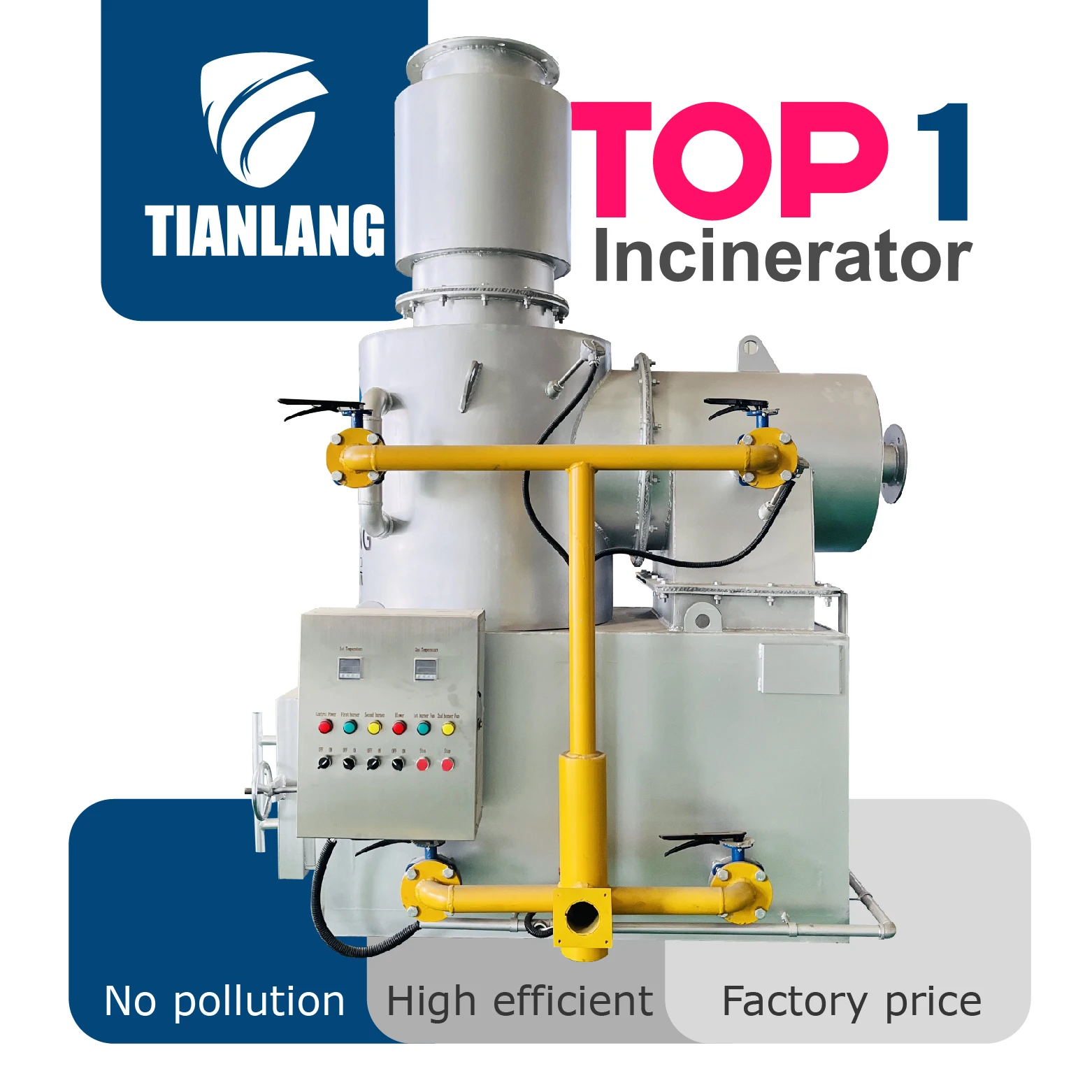 Automation Medical Bottle Incineration Bed Garbage Treatment Burning Machine Hospital Waste Incinerator