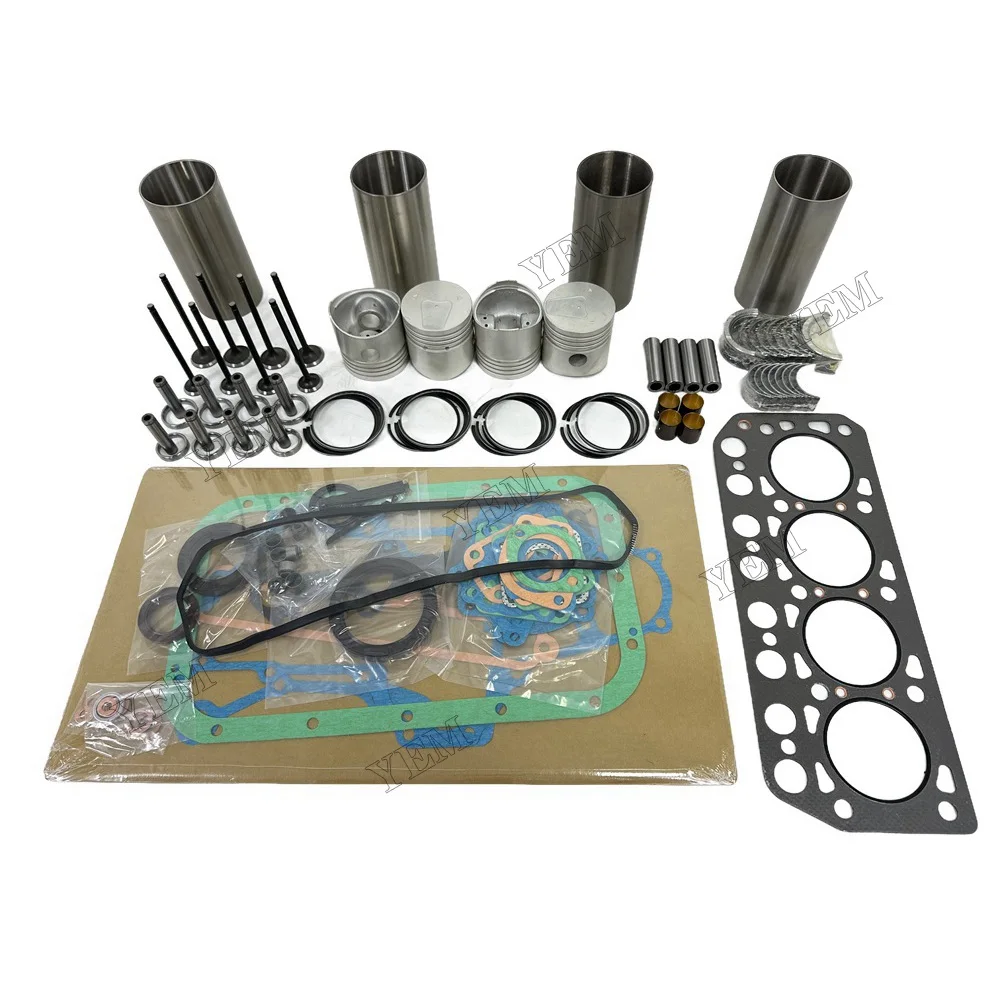 Rebuild Overhaul Repair Kit With Valves Engine Bearings Liner Piston Rings Full Gasket Kit for Mitsubishi K4D Engine Parts