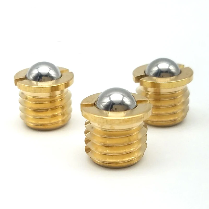 FBPJ]B Ball Plungers - Flanged  Brass Body M5-M16 Flanged Ball Plungers