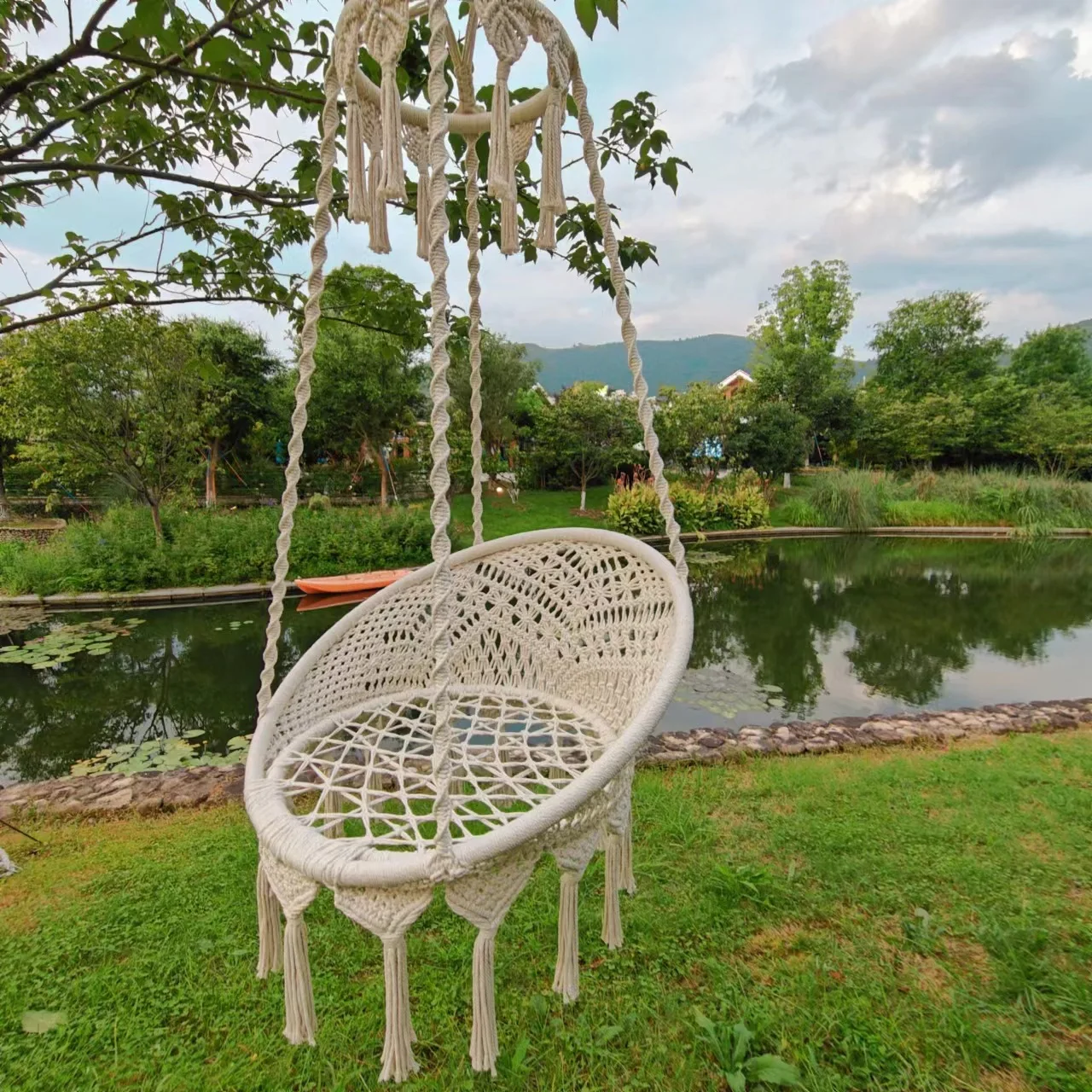 Outdoor Hanging Modern Hammock Chair Calabah Swing Chair With Long