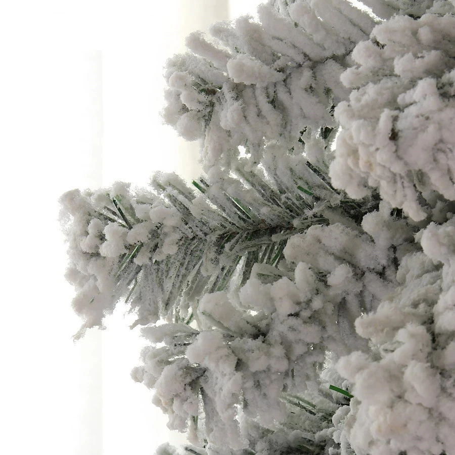 Luxury Dense Flocked Xmas White Snow Christmas Tree Latest Simulated