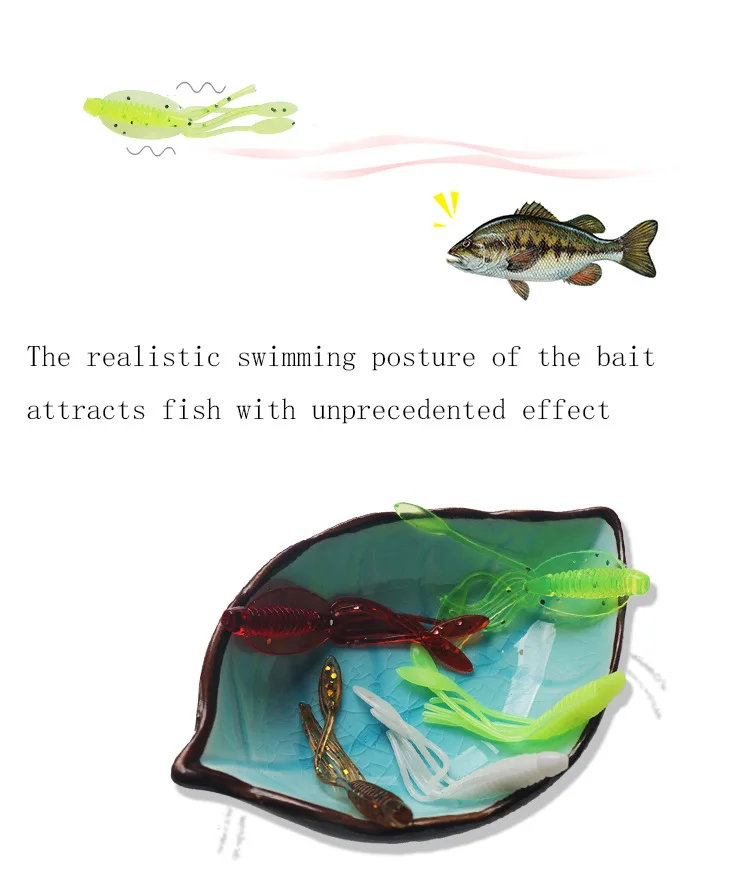 Spinpoler Soft Plastics 60mm Squid Bait Grub Bream Flathead Whiting