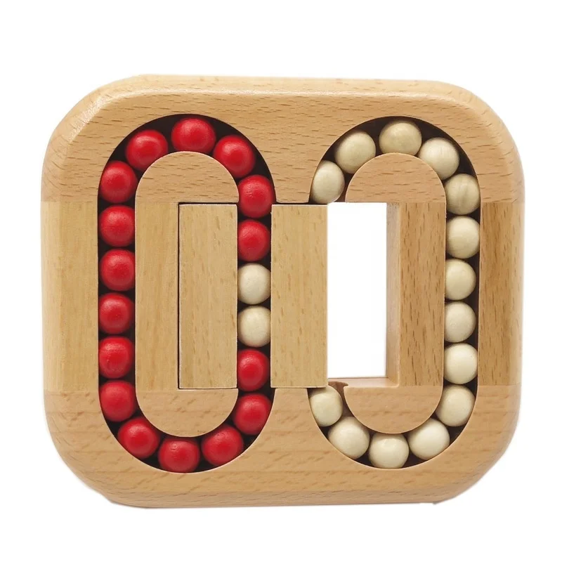 Wooden Rotating Magic Bean Decompression Spinning Bead Fingertip Spinning Top Cube Toy Educational Toys for Children