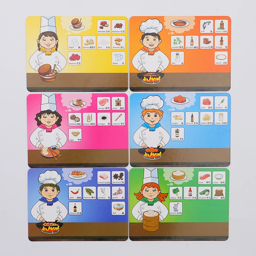 Лидер продаж Amazon, детское образование, семейный повар еды, Интерактивная настольная игра для родителей и детей, настройка