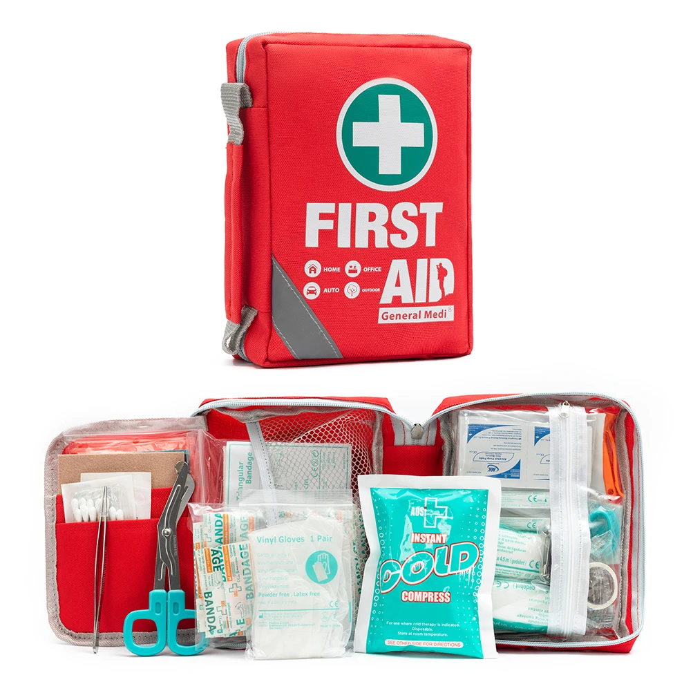 175 Piece Emergency Medical First Aid Kit Small Compact First Aid Kit ...