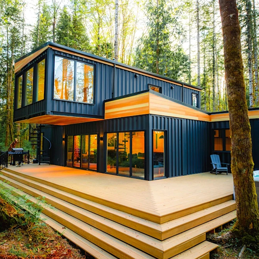 20ft Prefab Shipping Container Home Tiny House with 3 Bedrooms Floating Inflatable Steel Villa
