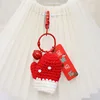 Christmas gloves dog head buckle