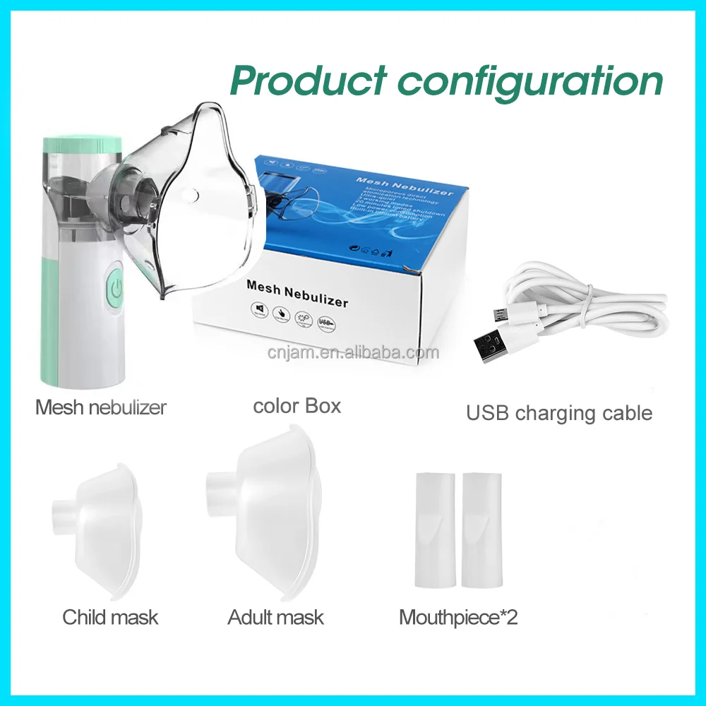 Portable Handheld Mesh Nebulizer Kit Inhaler Mesh Portable Mini ...