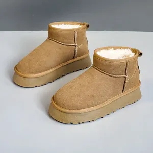 U9982 High Quality Women's Winter Warm Cotton Snow Boots Thickened Non-Slip Waterproof Snow Boots