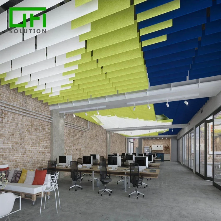 High Density Sound Insulation Polyester Ceiling Acoustic Panel Sound Absorbing Acoustic Panel for Decoration