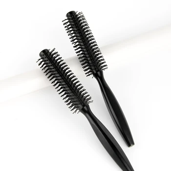 Black Small Size Massage Scalp Wooden Curly Hair Brushes for Women