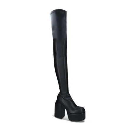 Las mejores ofertas en Negro Microfibra Botas Hasta la Rodilla Mujer | eBay