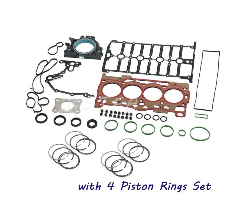 Engine Overhaul Gasket Seals Kit With 4 Piston Rings Set 04e103383am For Audi A3 Vw Jetta Golf 1