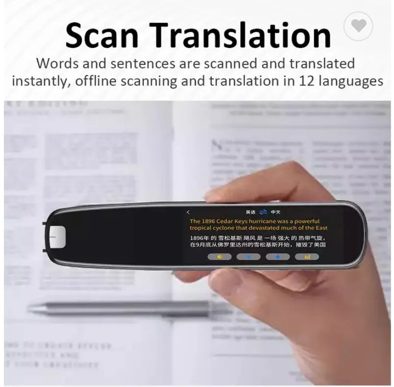Portable Voice Language Translator Online Offline Translation Device Touchscreen Scan to Translate Min Pocket Smart Scanning Pen