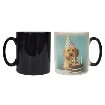 High Quality Eco Friendly Ceramic Magic Color Heat Changing Mugs Sublimation Blank Coffee Mug