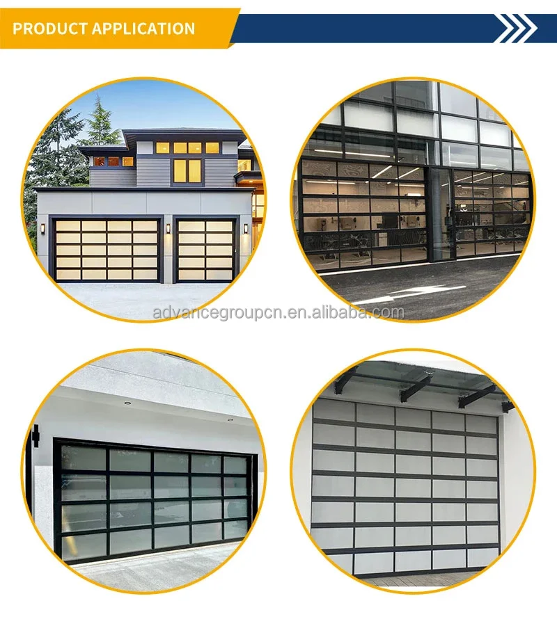 16x8 Modern Aluminum Tempered Full View Glass Garage Door Buy Garage