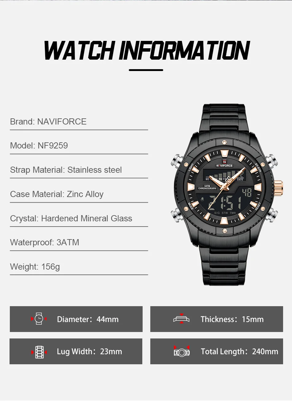 Naviforce NF9259 Men’s Watch 2