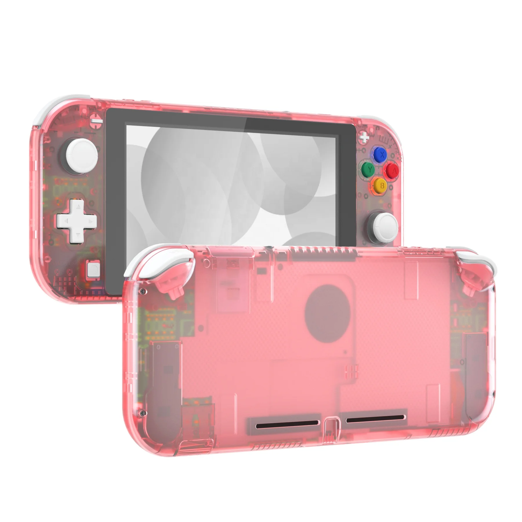 Translucent Pink Shell Case for Nintendo Switch Lite - Durable ABS