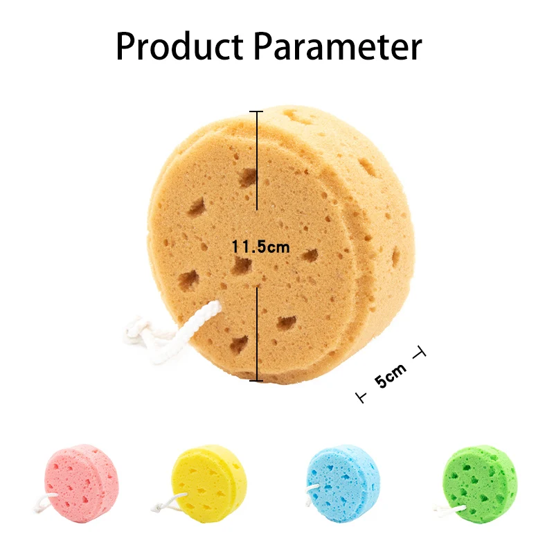 Round Shape Honeycomb Sponge Soft Exfoliating Bath Washing Sponges for Body Shower