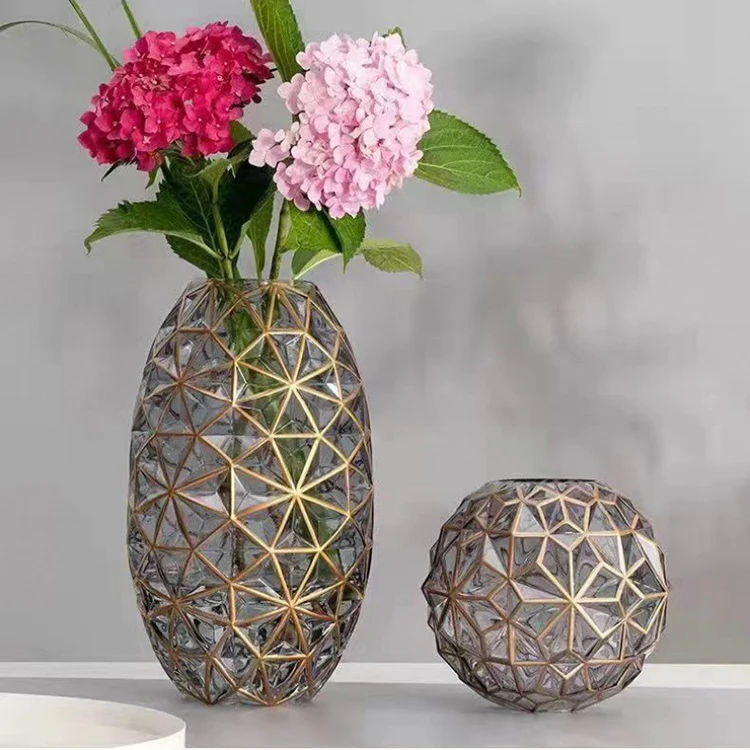 Vase Boule Moderne En Acier Inoxydable Or - Vase De Fleurs Nordique Élégant Pour Salon Et Bureau