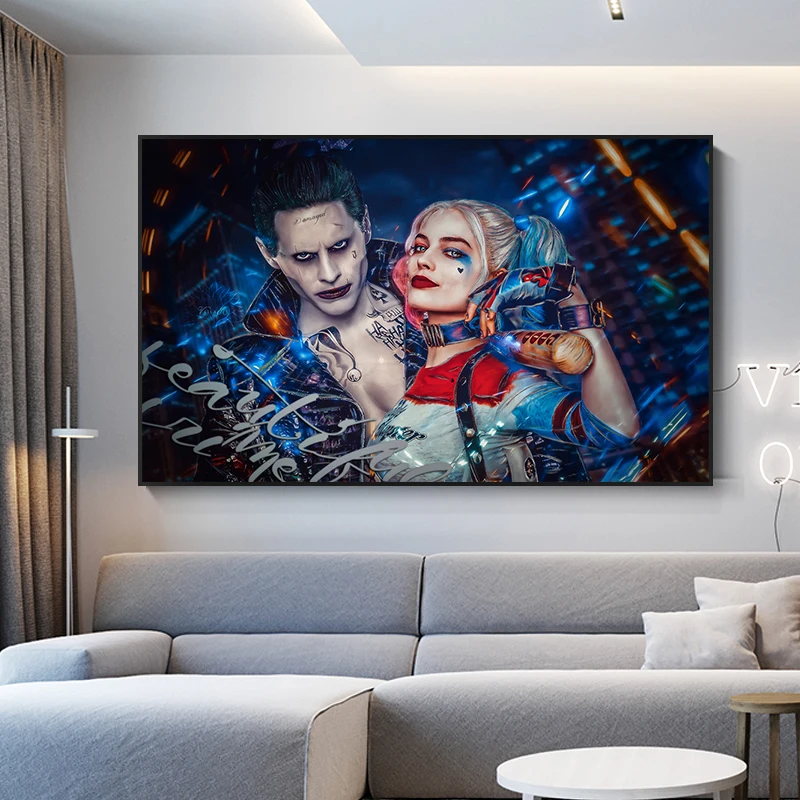 Wholesale Crazy Harley Quinn Fine Art Picture Movie Poster Canvas ...