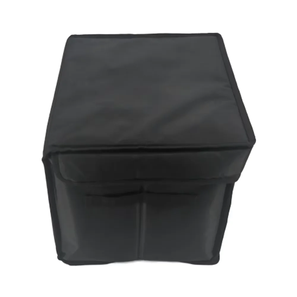 product high quality custom logo polyester for velcro opening cooler bag black reusable insulated lunch box fresh delivery wholesale-3