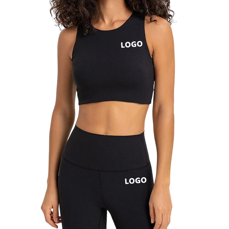 2023 New Workout Sports Training Leggings Set Plus Size Custom Ribbed