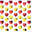 Guirlande coeur rouge doré miroir de 2 mètres