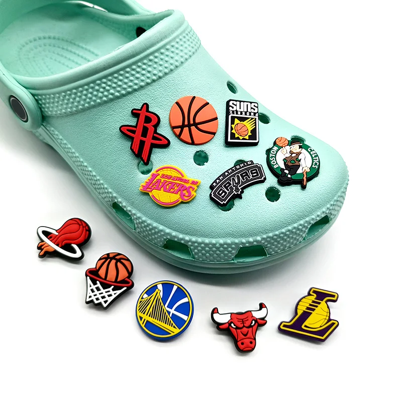 Wholesale Basketball Croc Charms Steam Sports Shoe Charms Custom