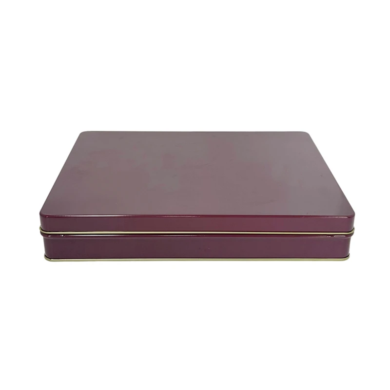 Small Red Airtight Mini Square Loose Tea Coffee Candy Metal Canister Cans Tin Tea Boxes