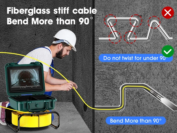 9Inch Drain Pipe Inspection Sewer Camera  512 HZ Self Leveling Industrial Endoscope 23 mm Head Sewer Camera Pipe with Locator supplier