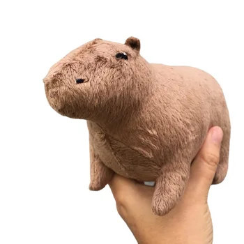 Custom Logo 17/20cm Cute Capybara Plush Toy Soft Stuffed Animal Toy Simulation Capybara Children Toys For Kid Birthday Gift