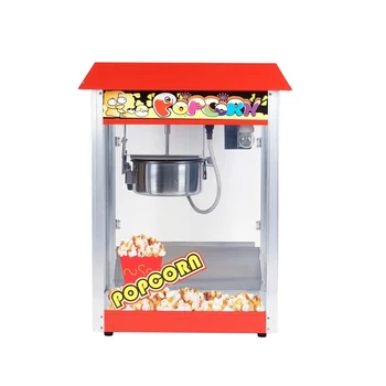 Easy to Use and Clean CE Certified Stainless Steel Non Stick Teflon Coated 1440W Red Roof HP-6B Electric Popcorn Machine