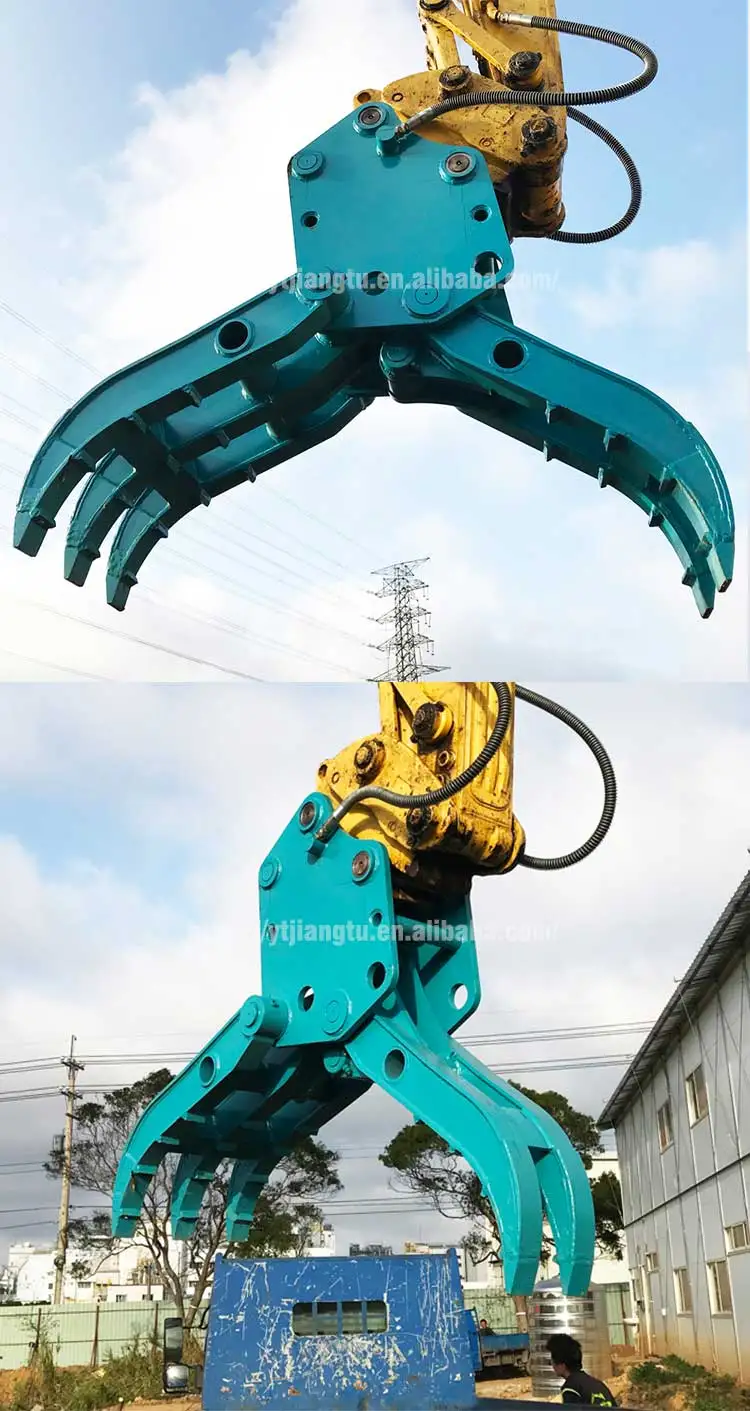 Excavator Attachment Hydraulic Grapple Wood Grapple Wood Log Grab